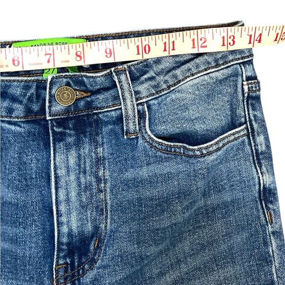 Sandrine Rose x Free People Super Flare Jeans Indigo Size 27 Distressed - Picture 14 of 16